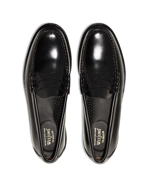 G.H.BASS Black Weejuns Larson Penny Loafers for men