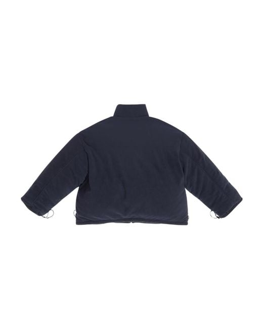 Balenciaga Blue Bb Paris Icon Reversible Puffer Jacket for men