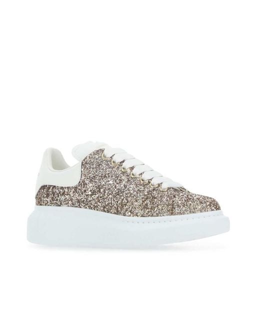 McQueen Gray Oversized Lace-Up Sneakers