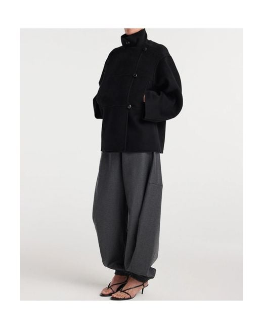Rohe Blue Stand-Collar Oversized Jacket