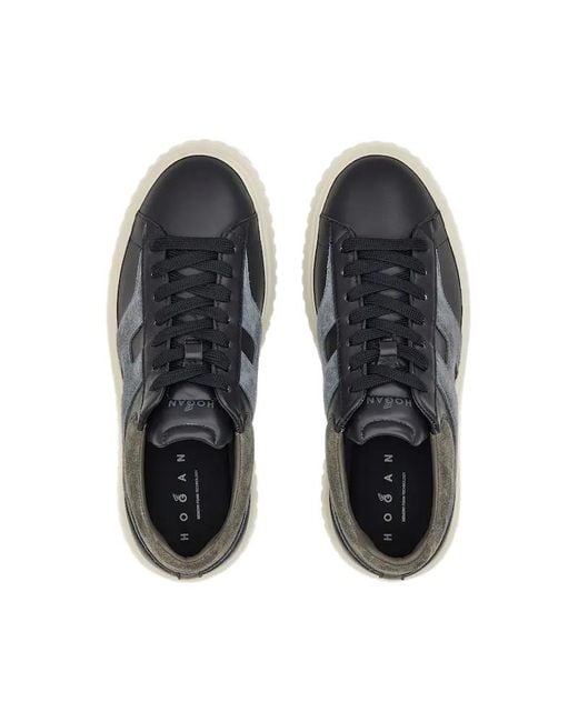 Hogan Blue Sneakers H-Stripes for men