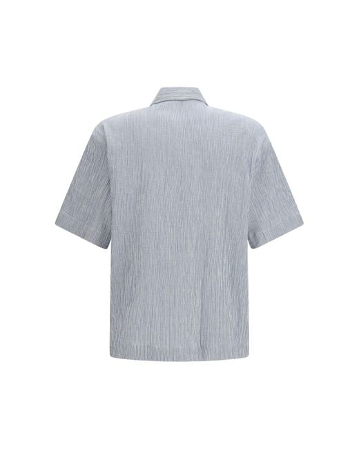 sunflower Blue Adam Striped Short-Sleeve Shirt for men