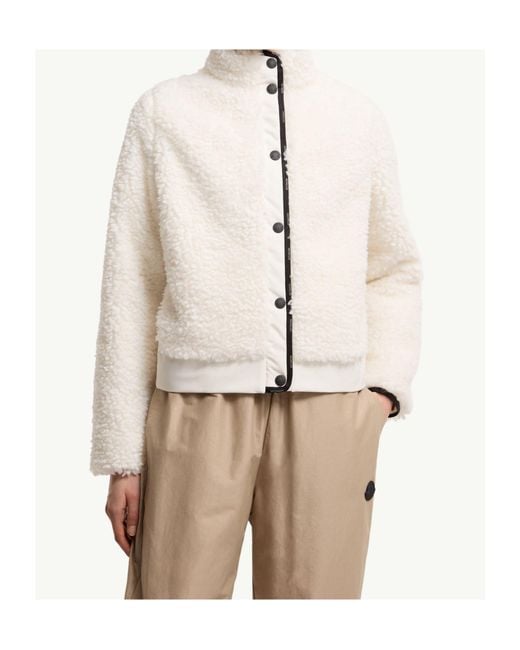 Moncler Natural Diamond-Quilted Padded Cardigan