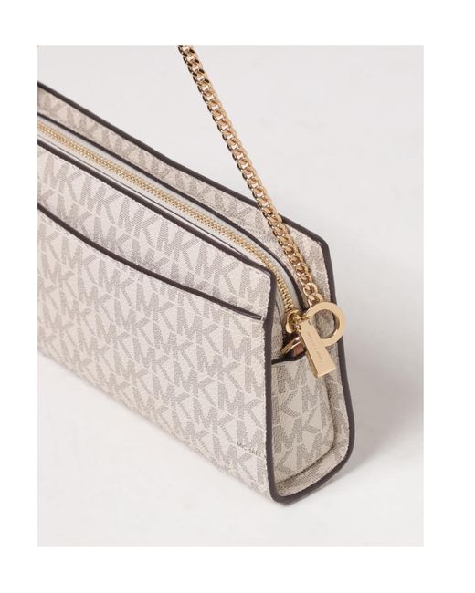Michael Kors Natural Michael Hamilton Moderne Extra-Small Signature Logo Crossbody Bag
