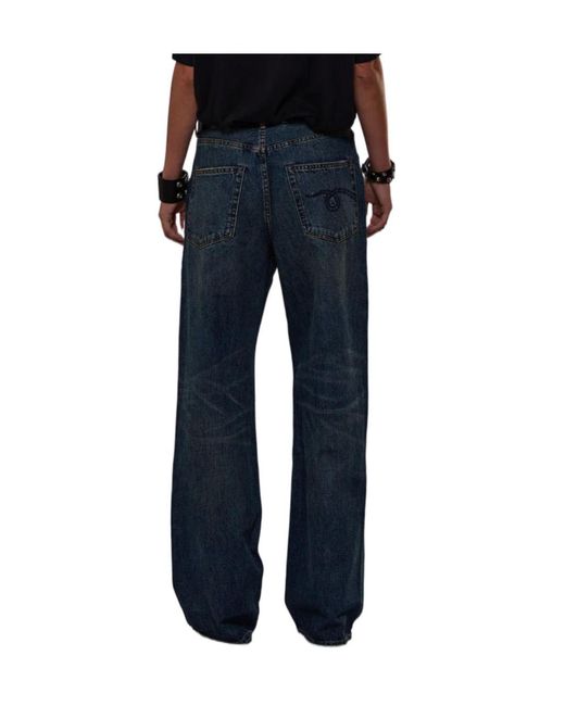R13 Gray Darcy Loose Straight Jeans