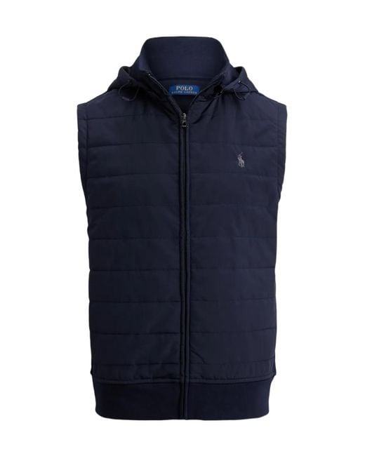 Polo Ralph Lauren Blue Hooded Gilet for men