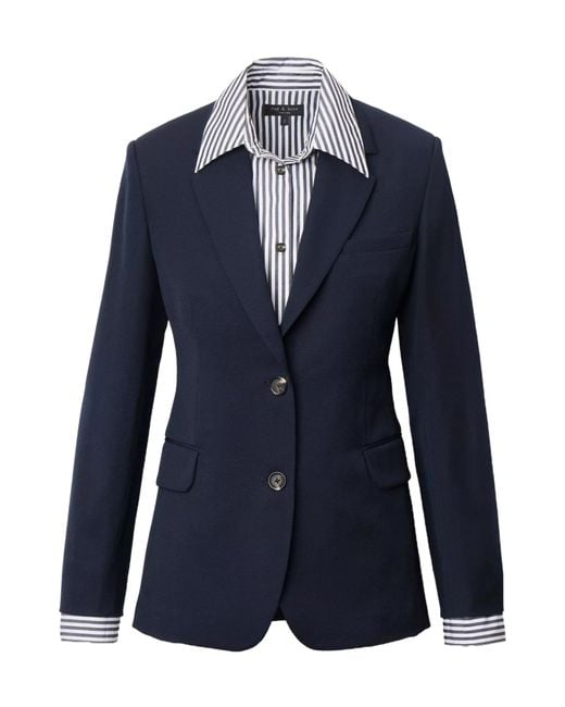 Rag & Bone Blue Long-Sleeved Suit Jacket