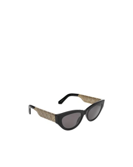 Dior White Eyewear Cat-Eye Frame Sunglasses