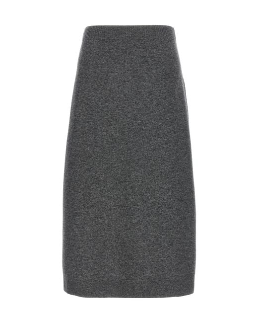 Brunello Cucinelli Gray Cashmere Skirt