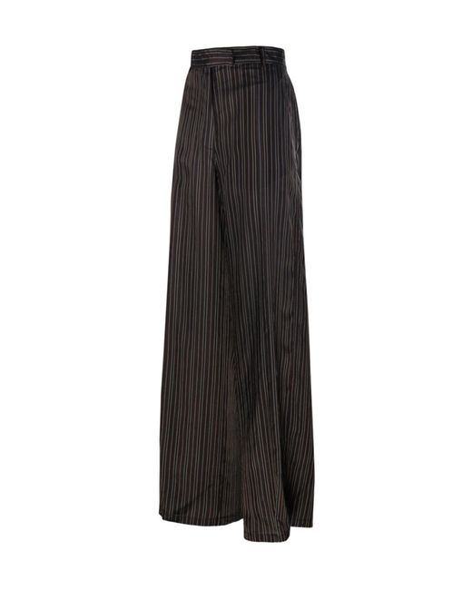 Dries Van Noten Black Striped Trousers