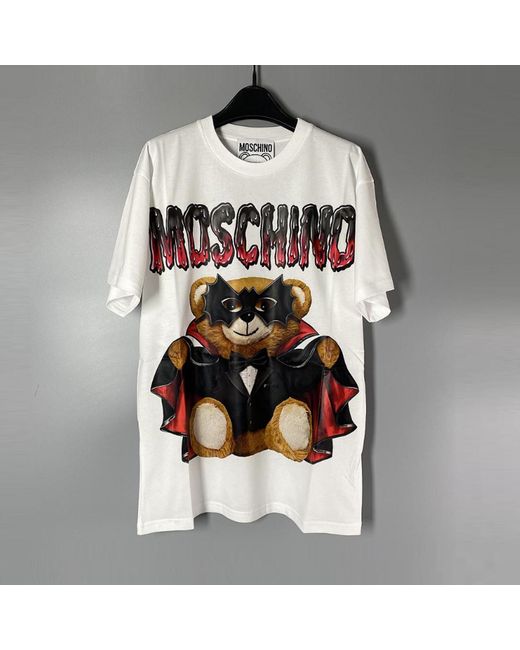 Moschino Multicolor Teddy Bear Pattern Printed T-Shirt