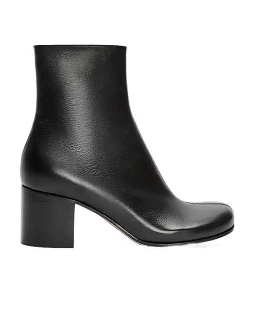 Loewe Black 60Mm Leather Block-Heel Ankle Boots