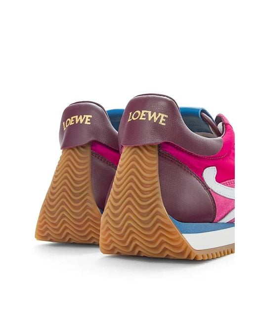 Loewe Pink Flow Runner 2.0 In Nylon And Suede