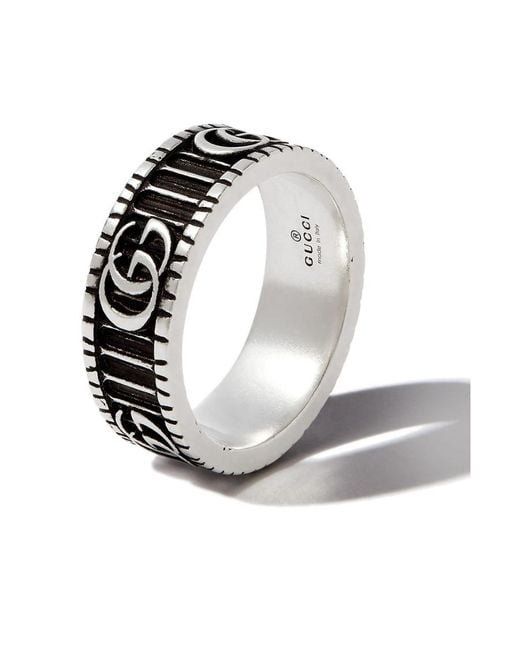 Gucci White Double G Ring