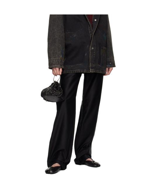 Maison Margiela Black Straight Leg Mid-Rise Jeans