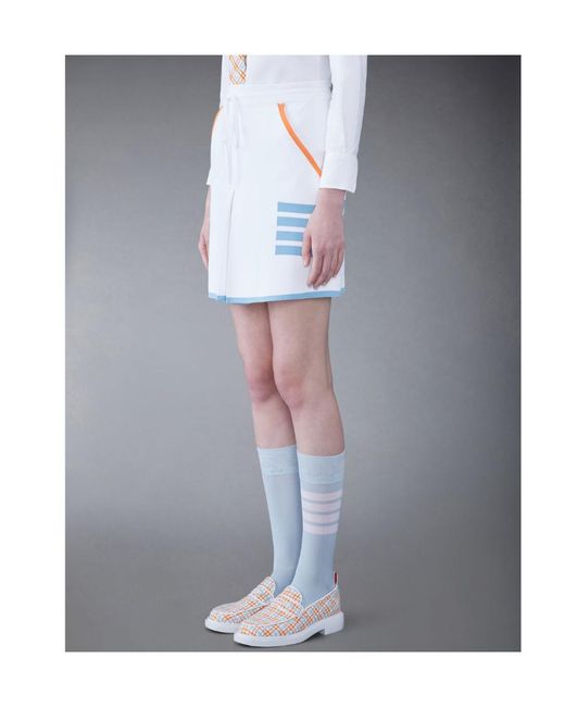 Thom Browne White Stripe Detail Mini Skirt