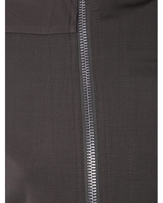 Rick Owens Black Gary High-Neck Zip-Front Jacket