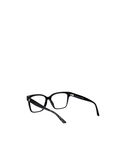 Jimmy Choo Metallic Eyewear Square Frame Glasses