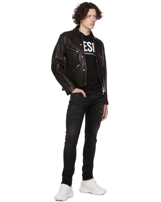 DIESEL Blue Faded Straight-Leg Jeans for men