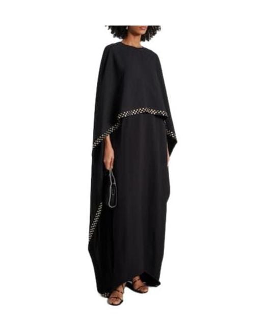 Stella McCartney Black Embellished Caped Maxi Dress