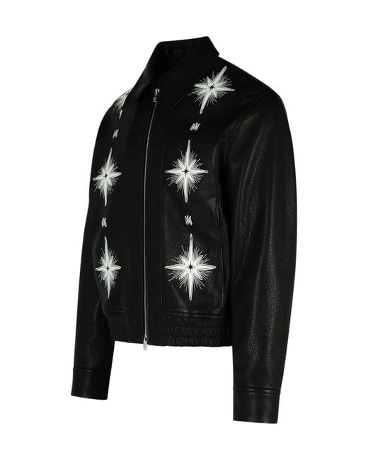 Amiri Black Starburst Zipped Jacket for men