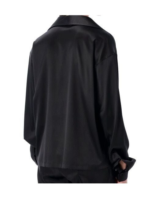 Tom Ford Black V-Neck Long Sleeve Top