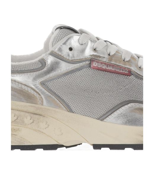 DSquared² Gray Sprinter Lace-Up Sneakers for men