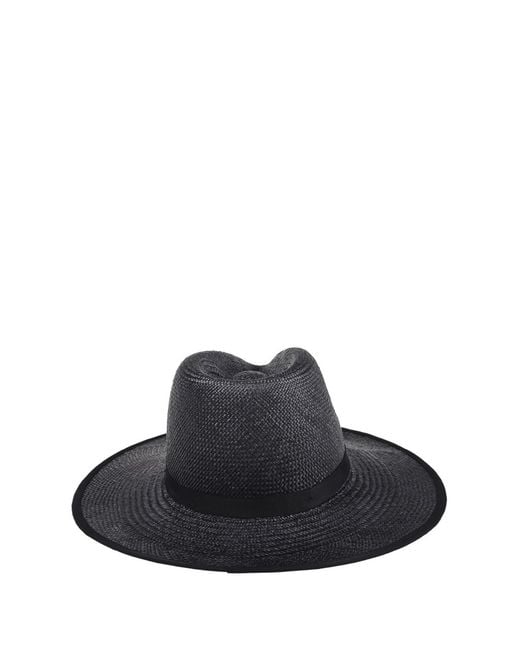 Max Mara Blue Cellula Straw Hat