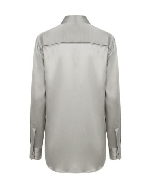 Dries Van Noten Gray Single-Breasted Shirt for men