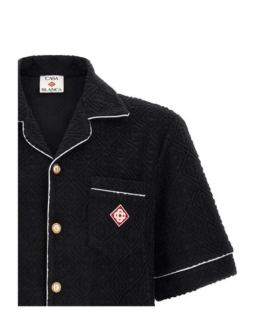 Casablanca Black Short-Sleeved Shirt