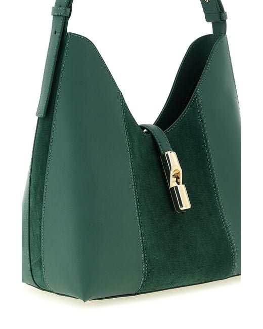 Furla Green Goccia Medium Hobo Shoulder Bag