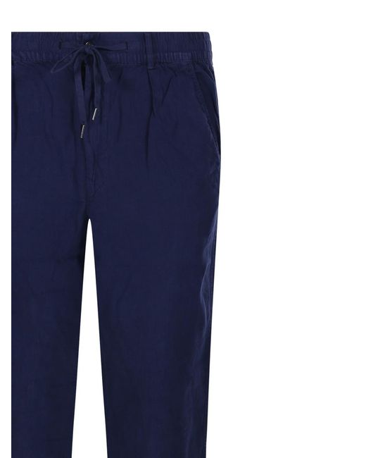 Polo Ralph Lauren Blue Tapered-Leg Drawstring Trousers for men