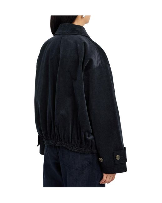 Rohe Blue Solid Colour Corduroy Jacket