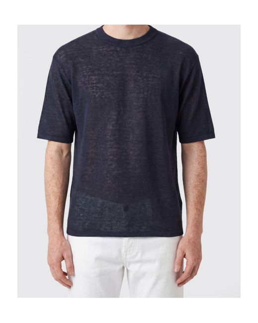 Roberto Collina Blue Crew Neck T-Shirt for men