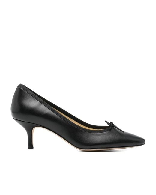 Repetto Black Cendrillon Bow Court Heeled Pumps
