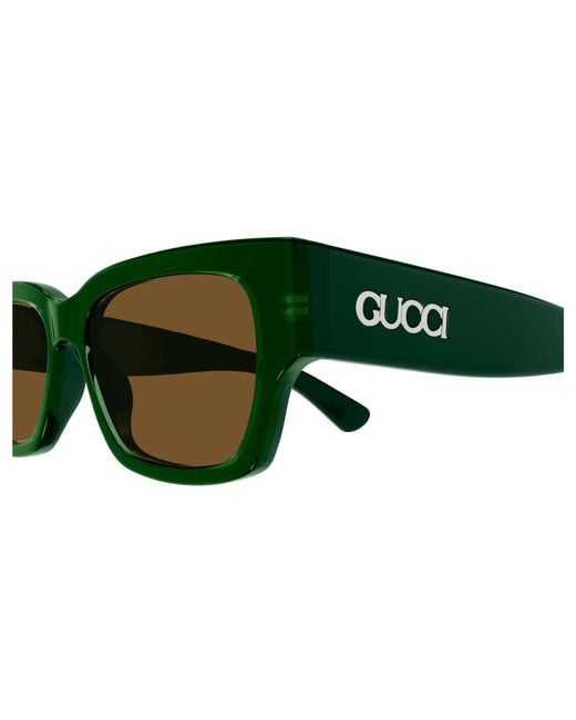 Gucci Green Eyewear Gg1794S Rectangular Sunglasses for men
