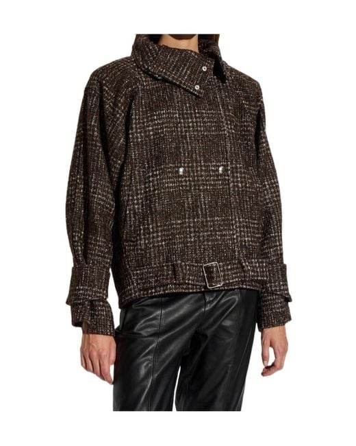 IRO Black Double-Breasted Casual Jacket