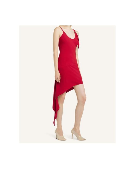 Courreges Red Courrèges Knot Sleeveless Mini Dress
