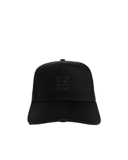 DSquared² Black Upside Down Baseball Cap for men