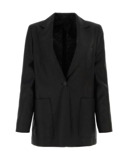 Max Mara Black Boemia Single-Breasted Blazer