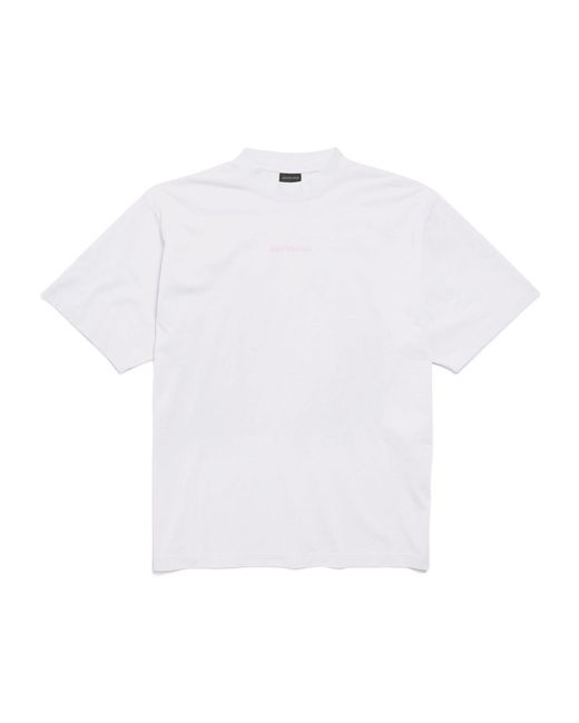 Balenciaga White Back Medium Fit T-Shirt for men