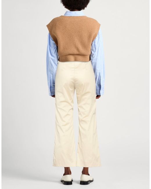 MAX&Co. Natural Casual Pants With Belt Loops