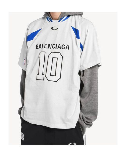 Balenciaga Multicolor Nba Collaboration Oversized T-Shirt for men