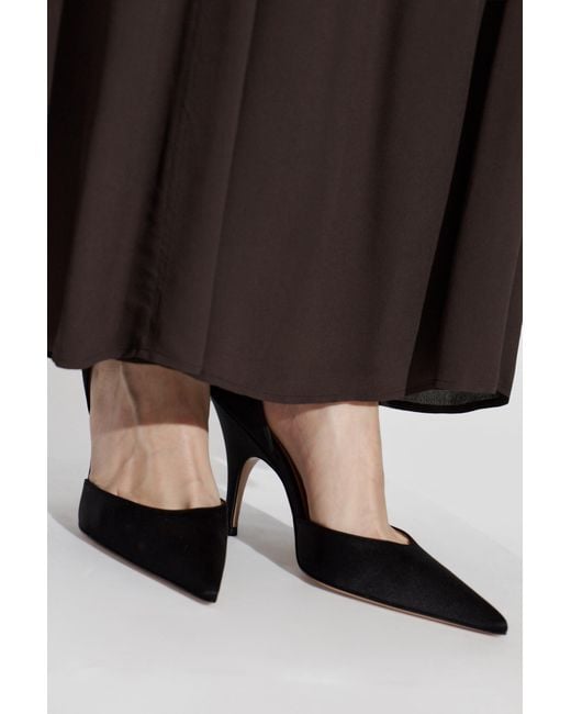 Gianvito Rossi Black Sofia D'Orsay Patent Leather Pumps