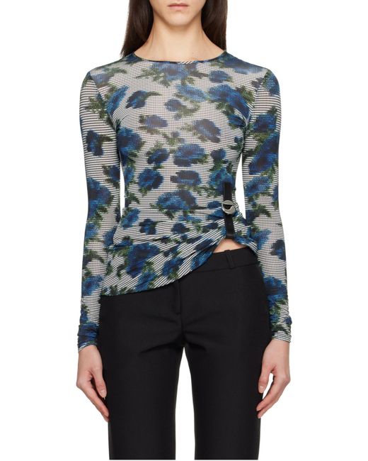 Coperni Blue Patterned Slim-Fit Top