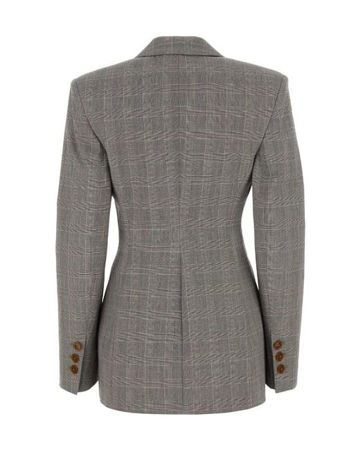 Vivienne Westwood Gray Single-Breasted Tailored Blazer