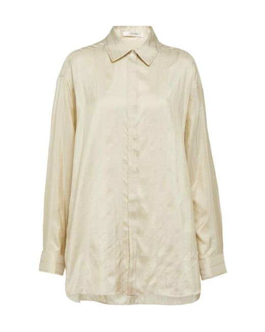 The Row White Nomoon Jacquard Shirt