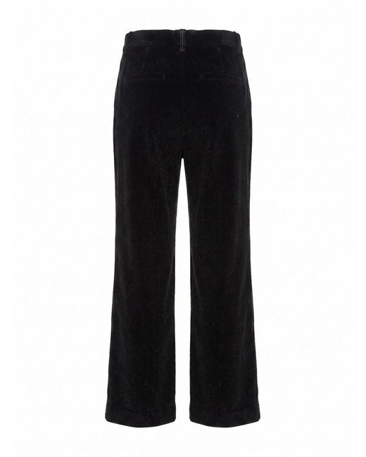 Brunello Cucinelli Black Pleated Corduroy Trousers