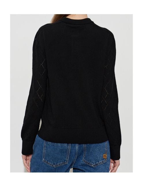Balmain Black Buttoned Pocket Cardigan