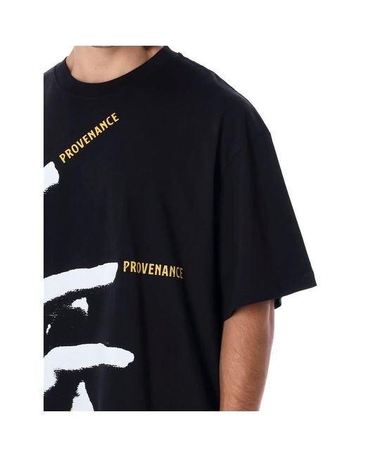 Raf Simons Black Graphic-Print T-Shirt for men
